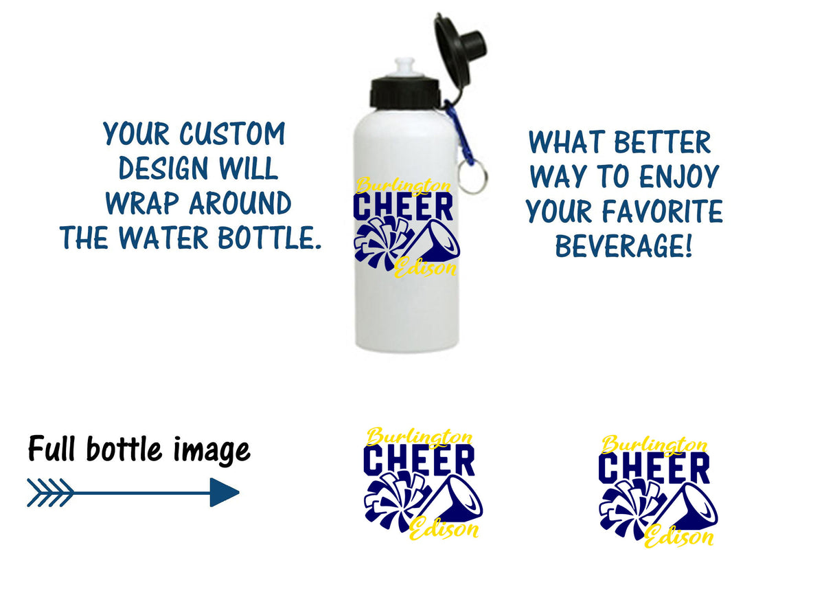 Burlington Edison Cheer Design 3 Water Bottle