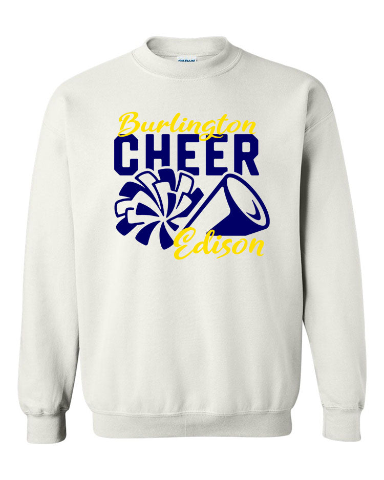 Burlington Edison Cheer non hooded sweatshirt Design 3