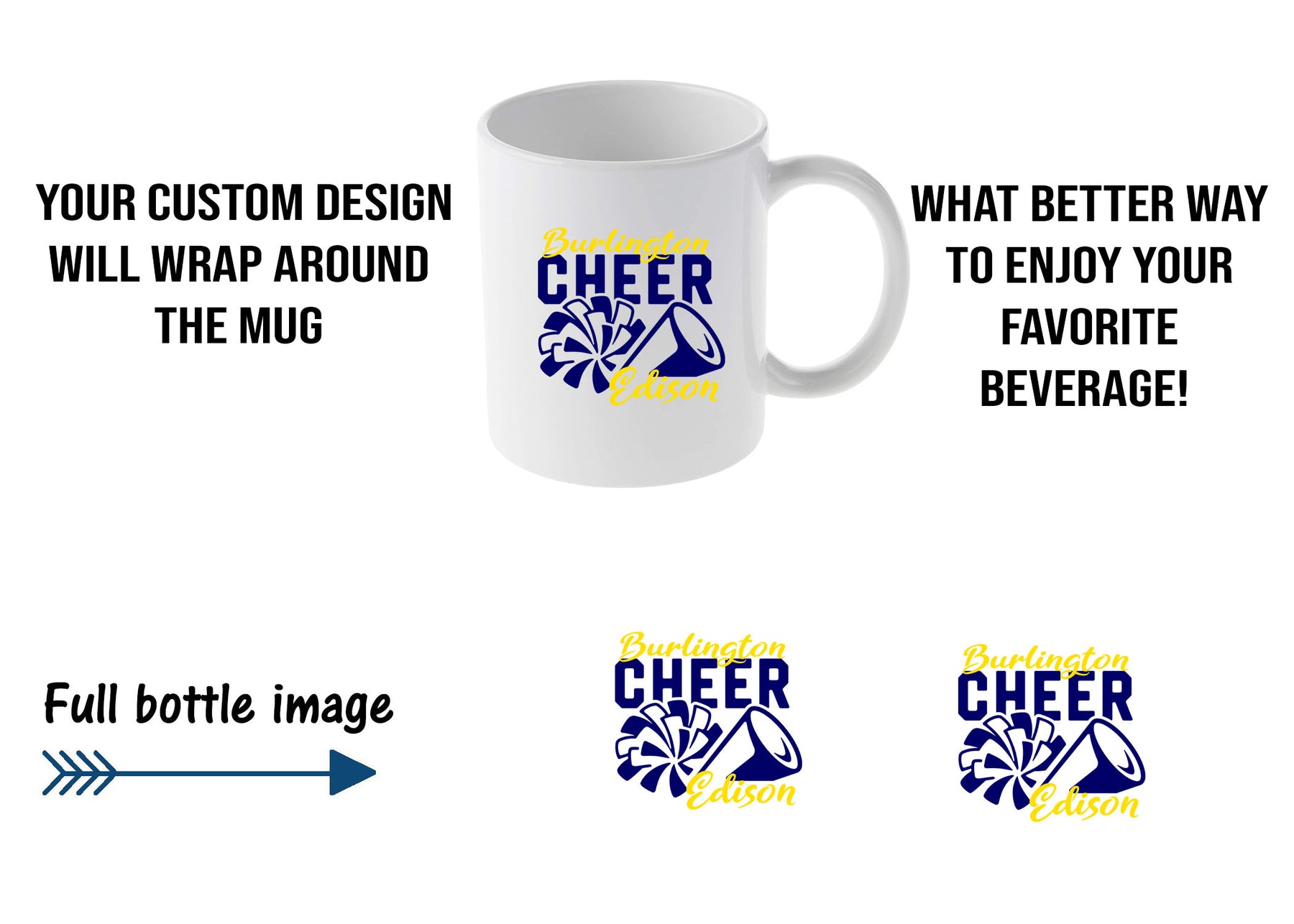 Burlington Edison Cheer Design 3 Mug