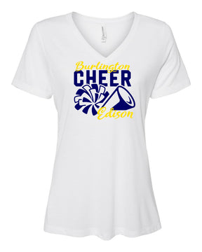 Burlington Edison Cheer V-Neck T-Shirt Design 3