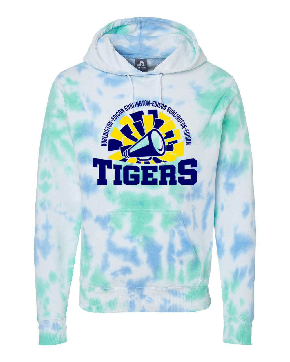 Burlington Edison Cheer Tie-Dye Hooded Sweatshirt Design 4