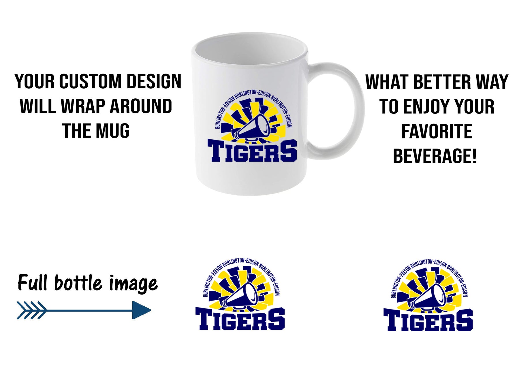 Burlington Edison Cheer Design 4 Mug
