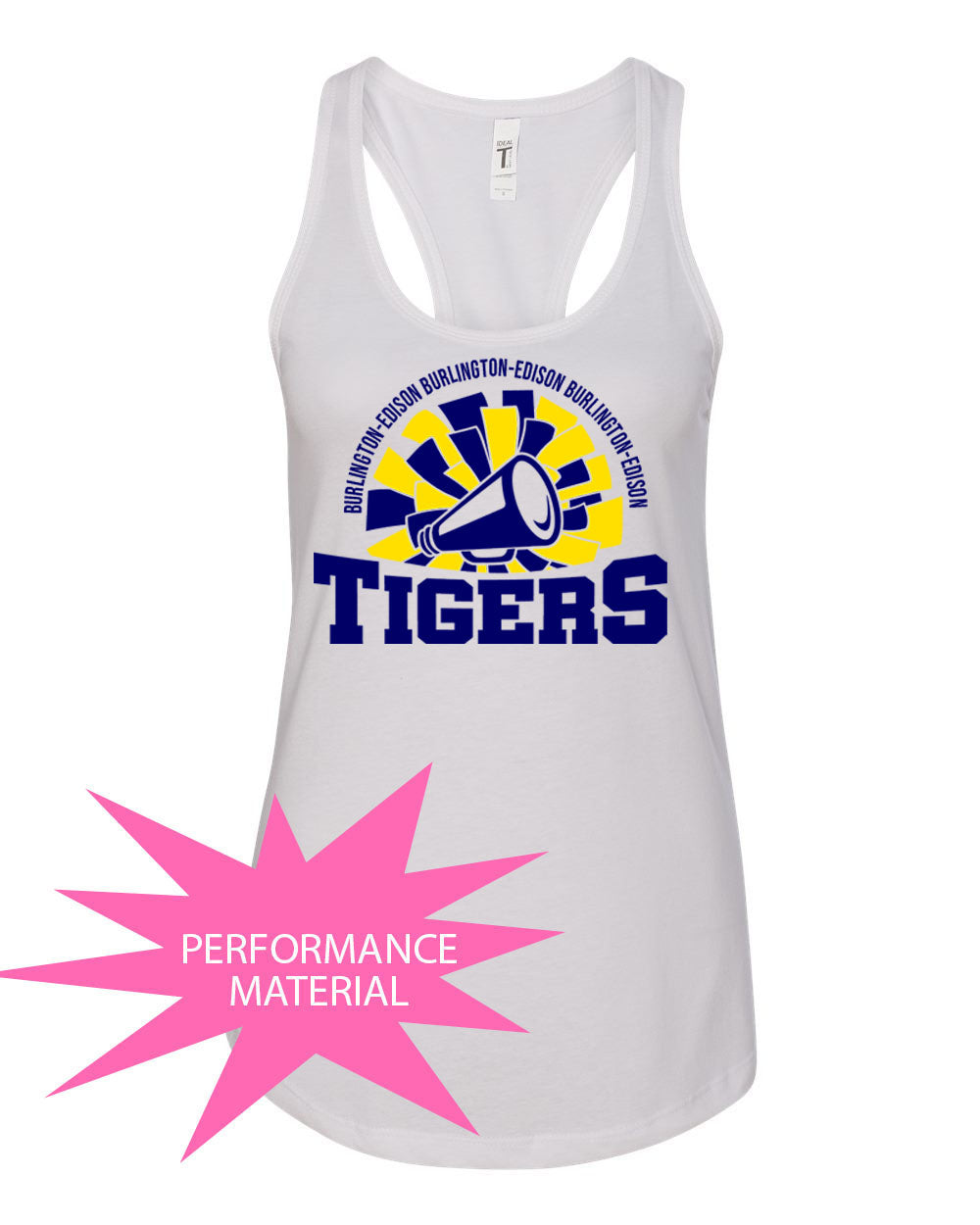 Burlington Edison Cheer Performance Racerback Tank Top Design 4