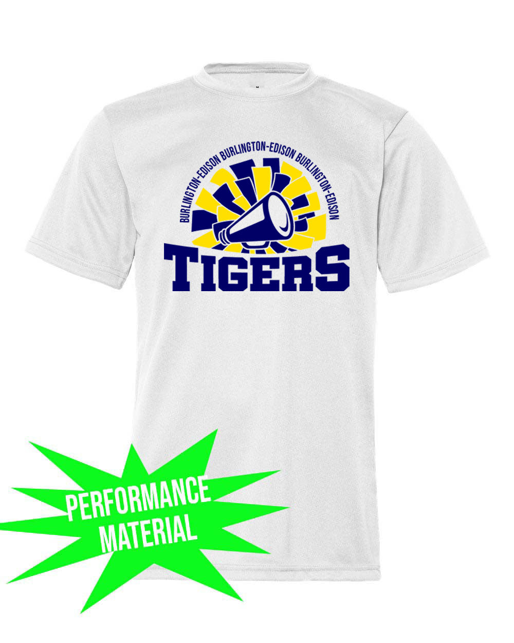 Burlington Edison Cheer Performance Material T-Shirt Design 4