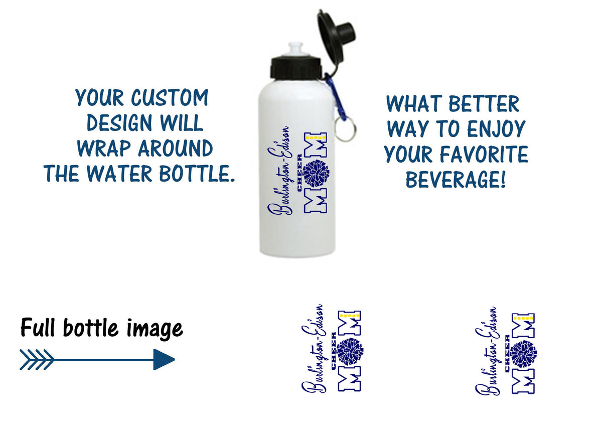 Burlington Edison Cheer Design 5 Water Bottle