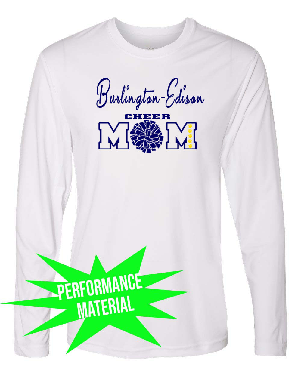 Burlington Edison Cheer Performance Material Long Sleeve Shirt Design 5