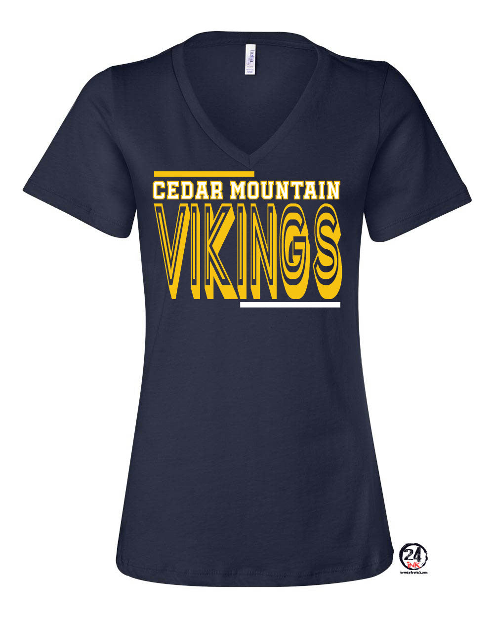Cedar Mountain V-neck T-shirt Design 2