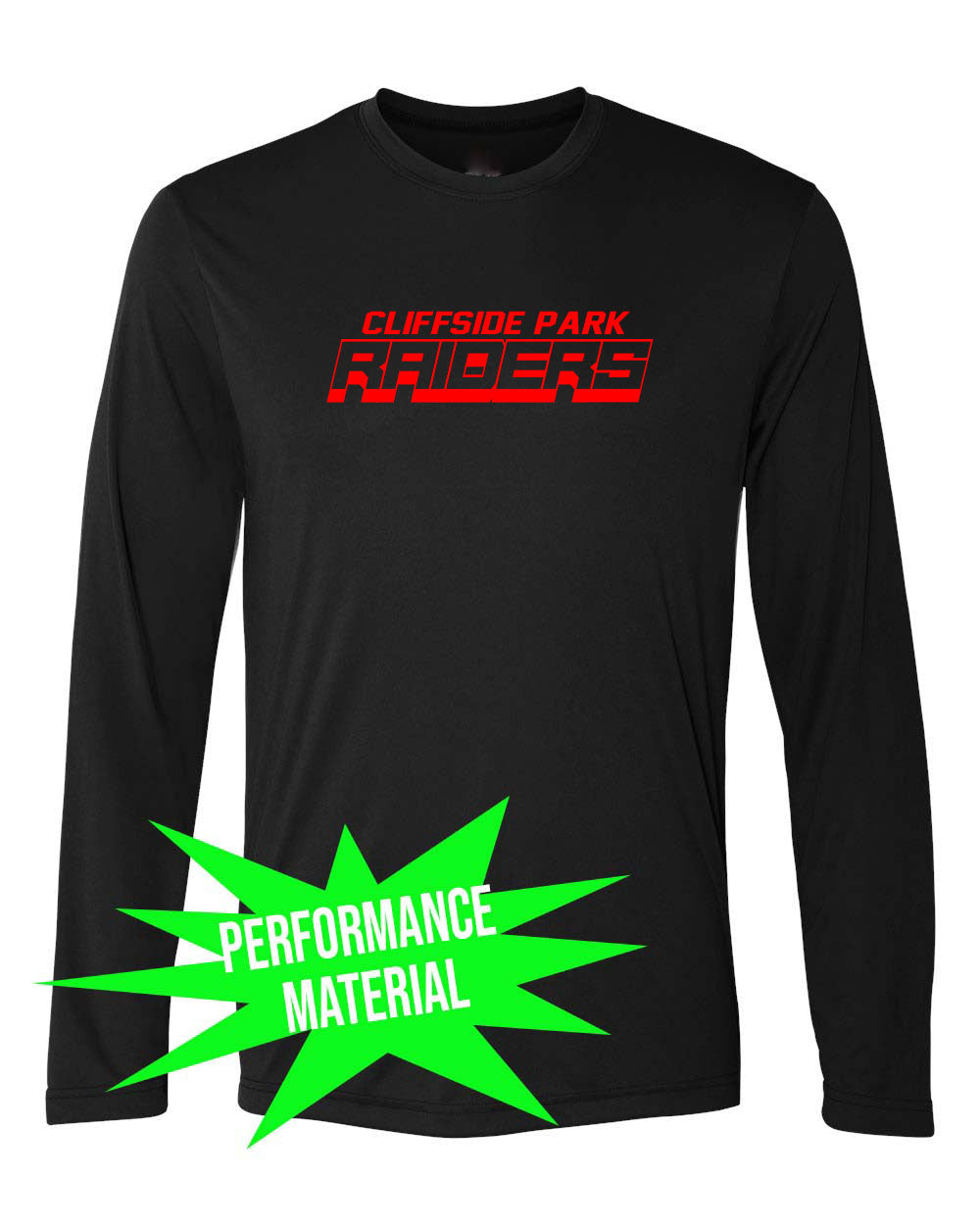 Cliffside Park Performance Material Long Sleeve Shirt Design 2