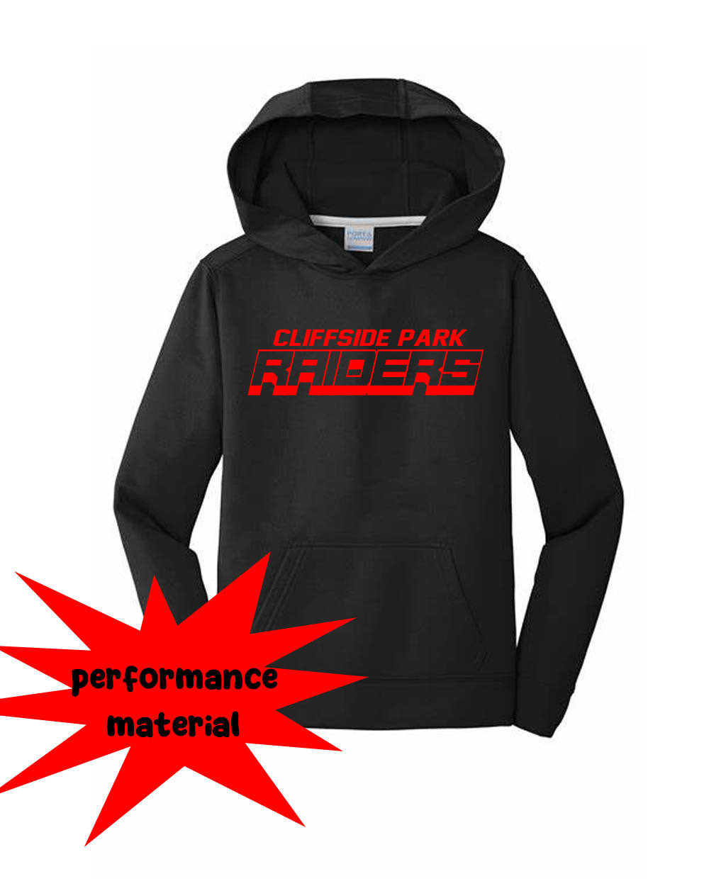 Cliffside Park Performance Hooded Sweatshirt Design 2