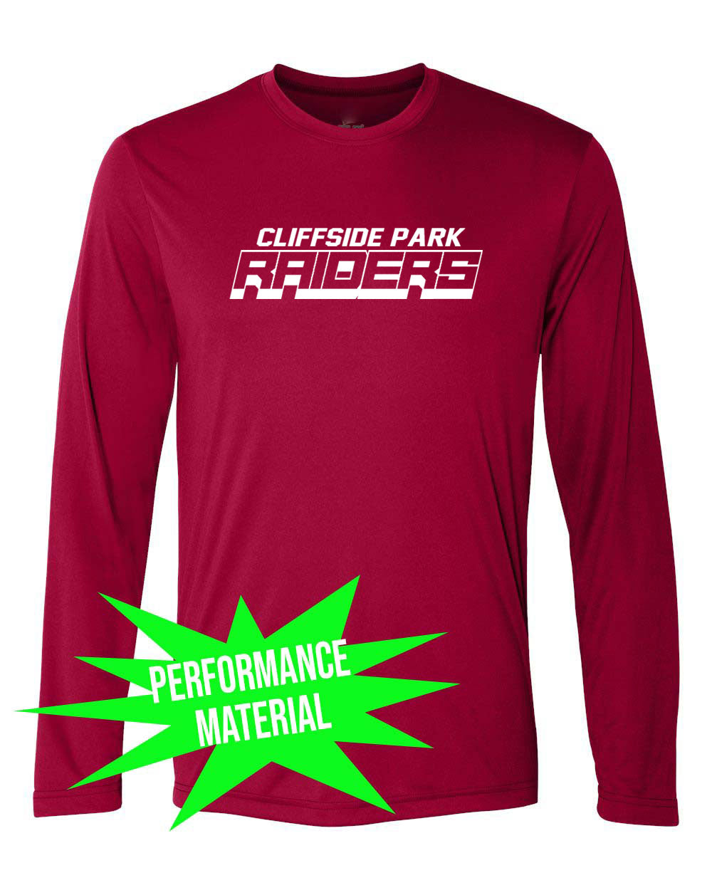Cliffside Park Performance Material Long Sleeve Shirt Design 2