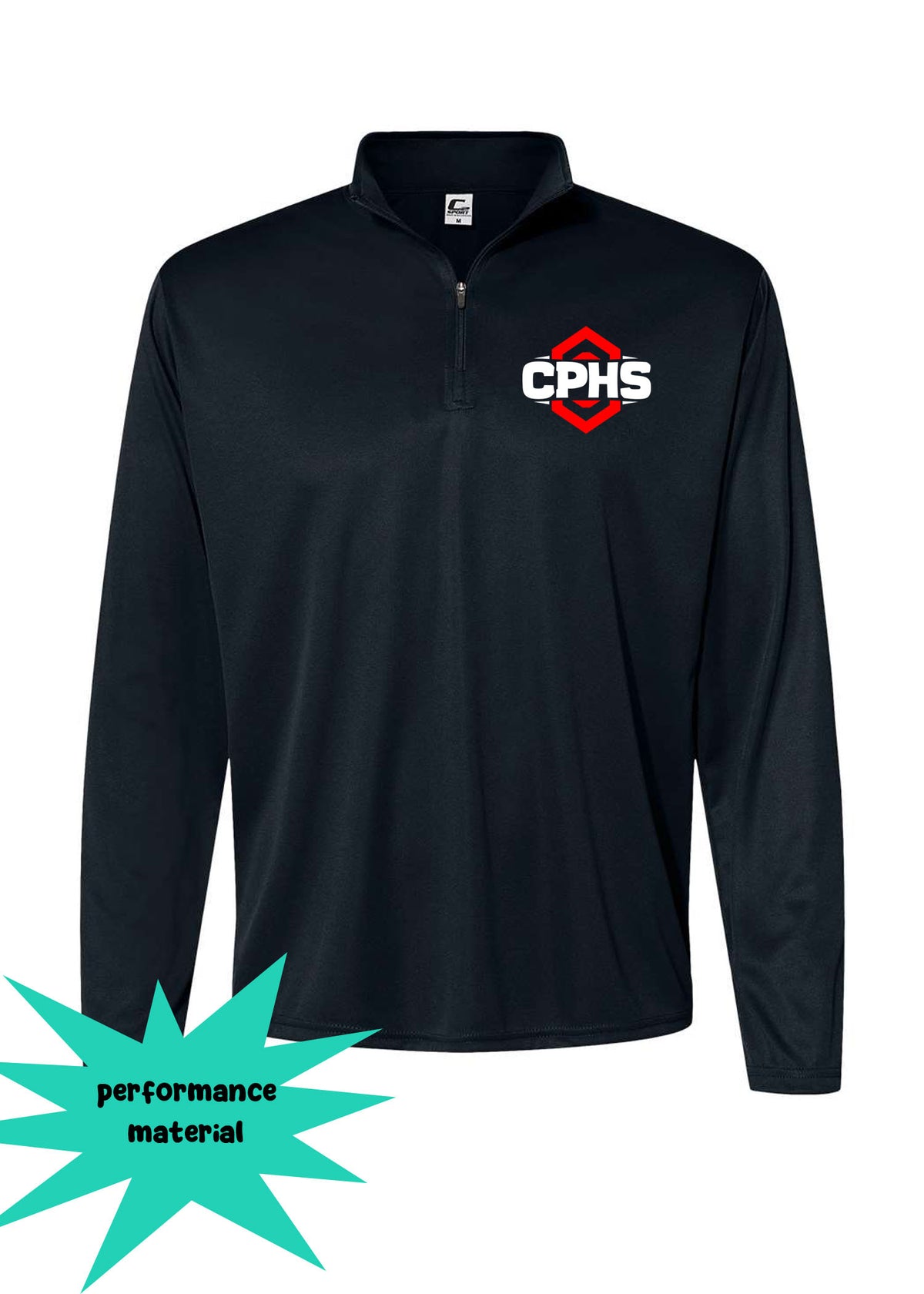Cliffside Park Quarter Zip Long Sleeve Design 1