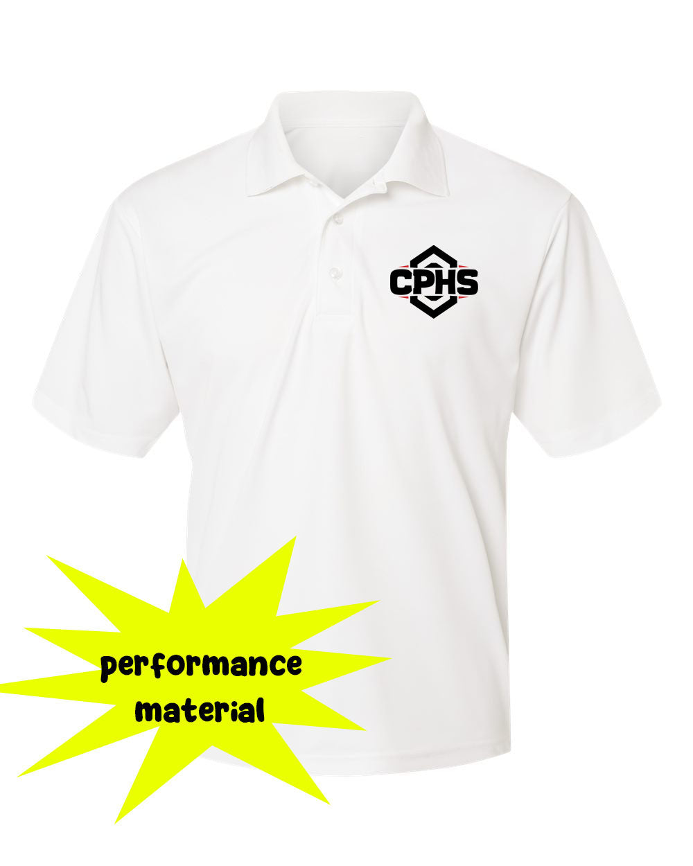 Cliffside Park Performance Material Polo T-Shirt Design 1