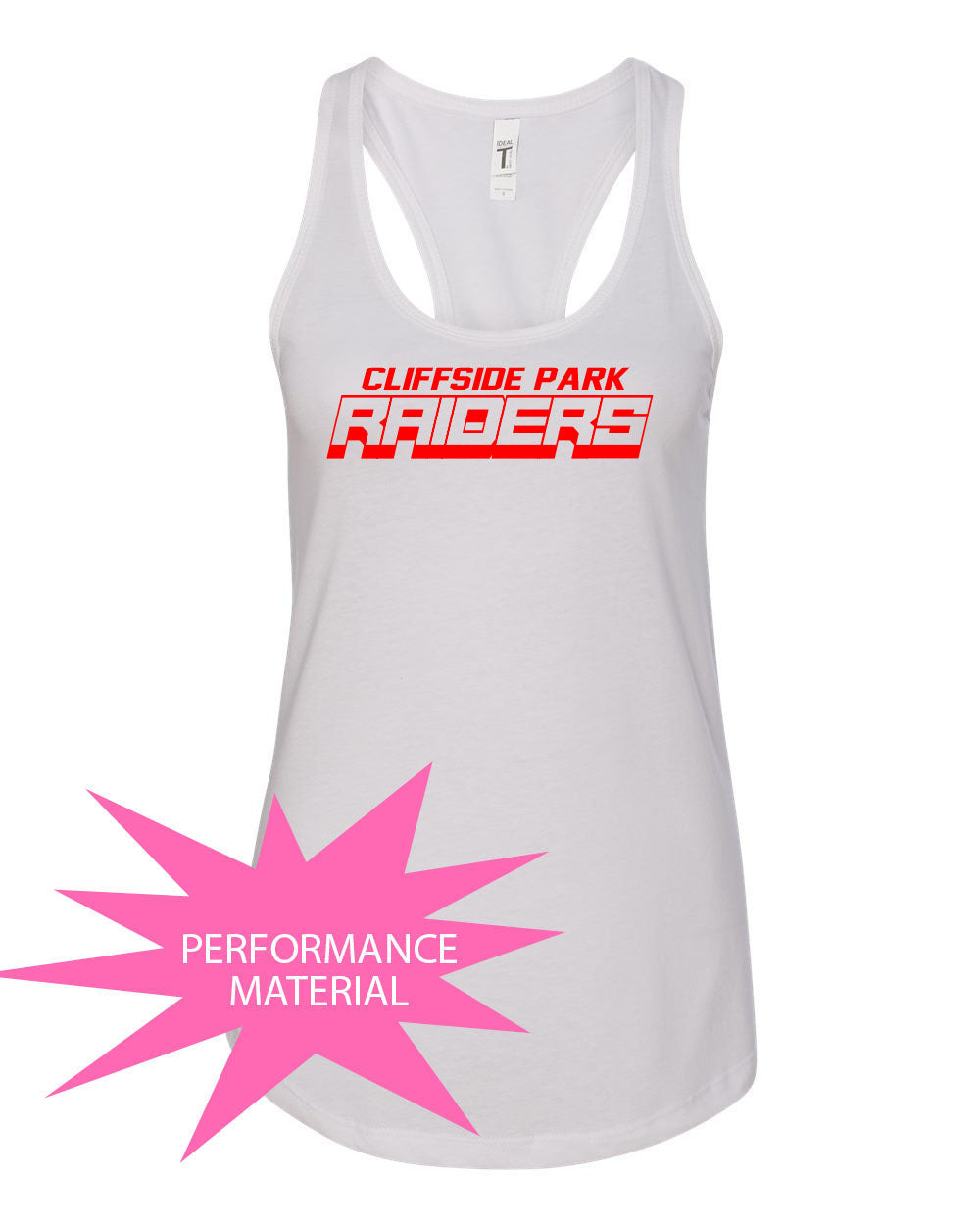 Cliffside Park Performance Racerback Tank Top Design 2