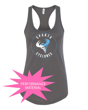 Sparta Cyclones Performance Racerback Tank Top Design 1