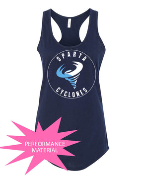 Sparta Cyclones Performance Racerback Tank Top Design 1