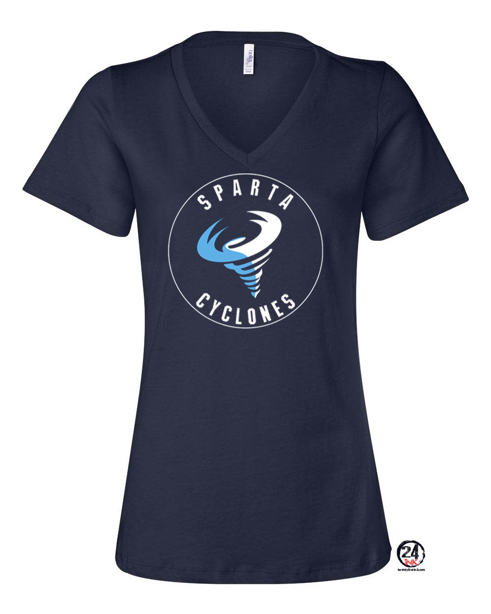 Sparta Cyclones V-neck T-shirt Design 1