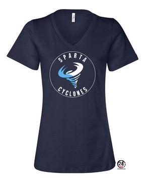 Sparta Cyclones V-neck T-shirt Design 1