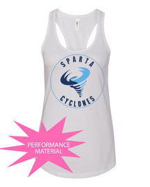 Sparta Cyclones Performance Racerback Tank Top Design 1