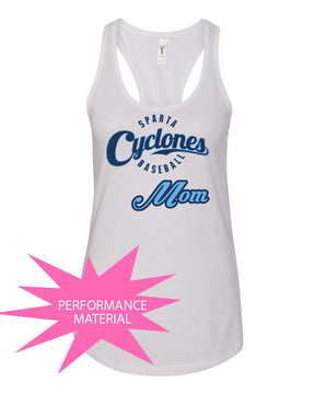 Sparta Cyclones Performance Racerback Tank Top Design 2