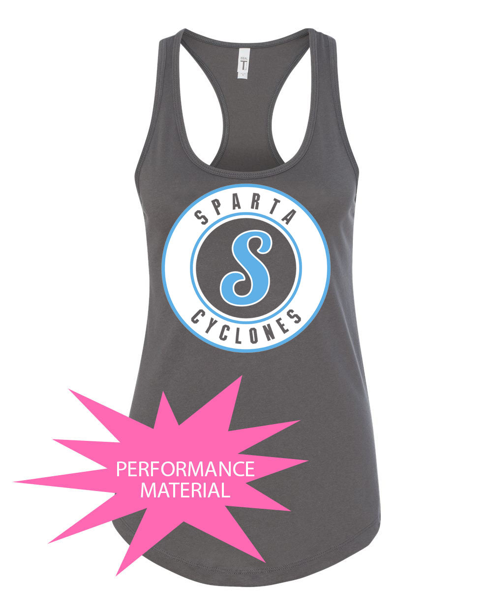 Sparta Cyclones Performance Racerback Tank Top Design 3