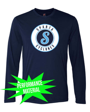 Sparta Cyclones Performance Material Long Sleeve Shirt Design 3