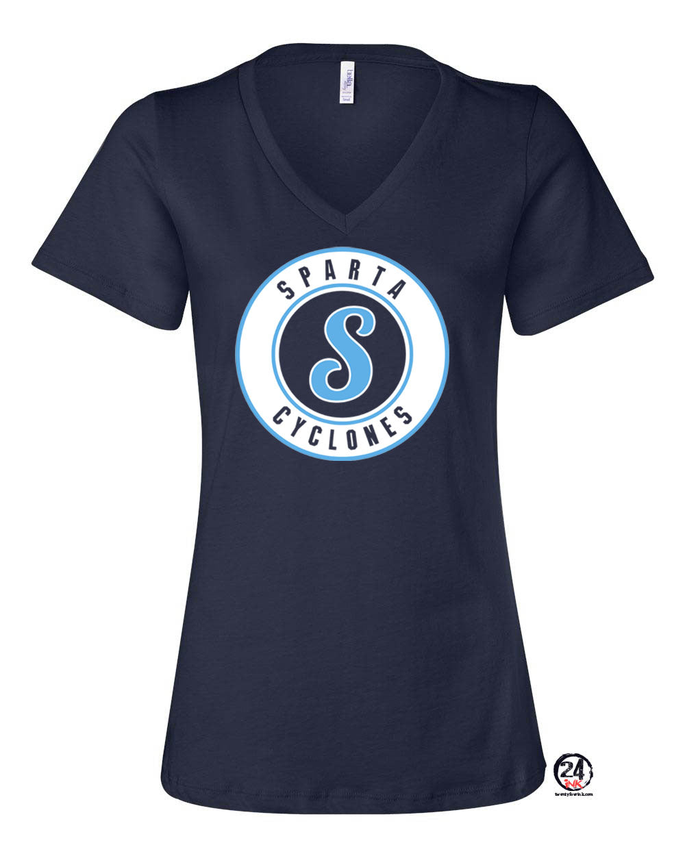 Sparta Cyclones V-neck T-shirt Design 3