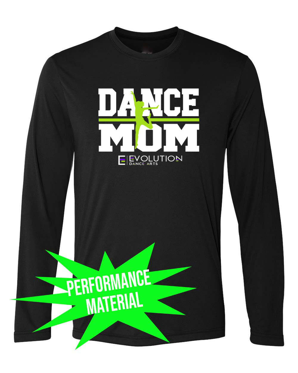 Evolution Dance Arts Performance Material Long Sleeve Shirt  Design 6