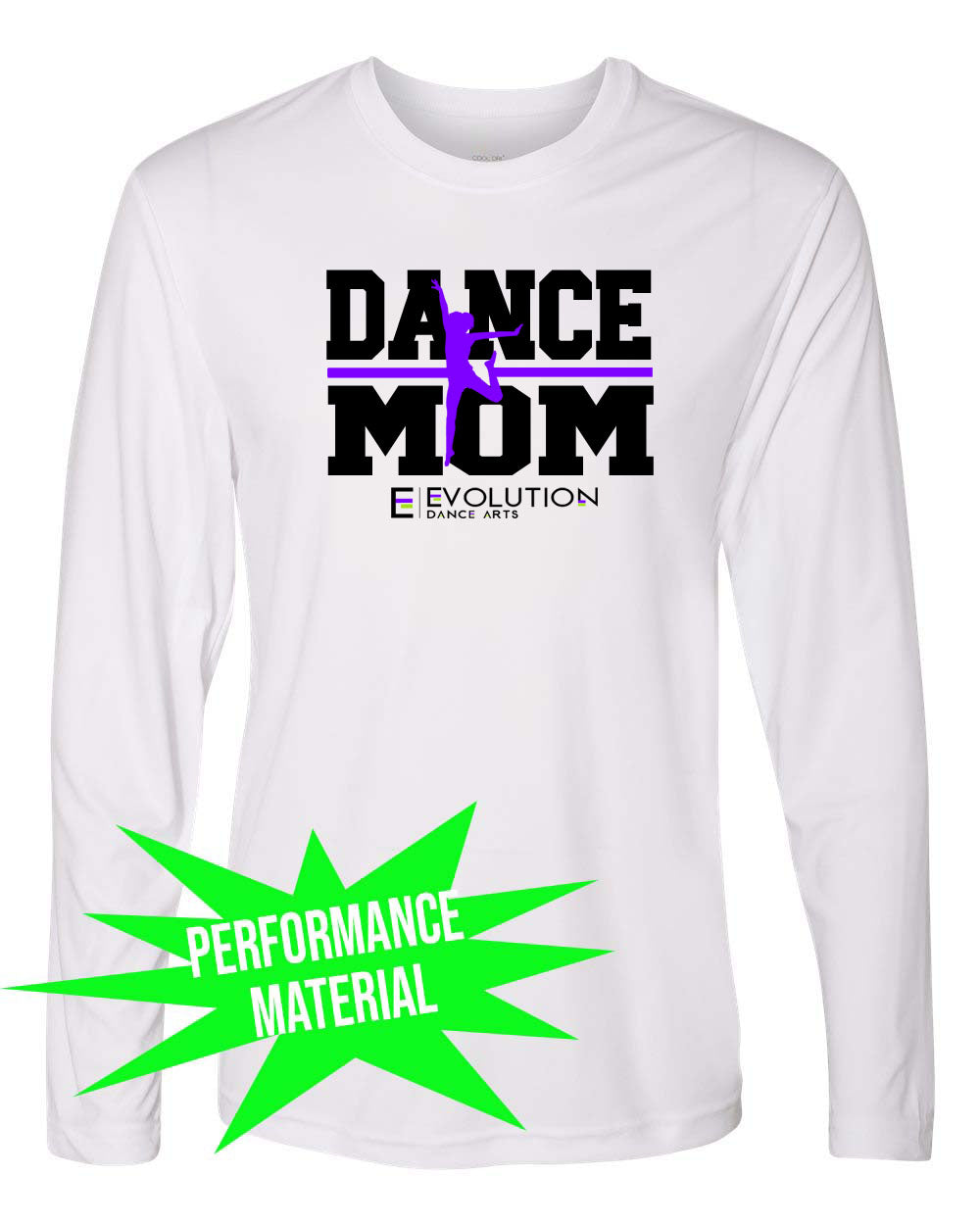 Evolution Dance Arts Performance Material Long Sleeve Shirt  Design 6