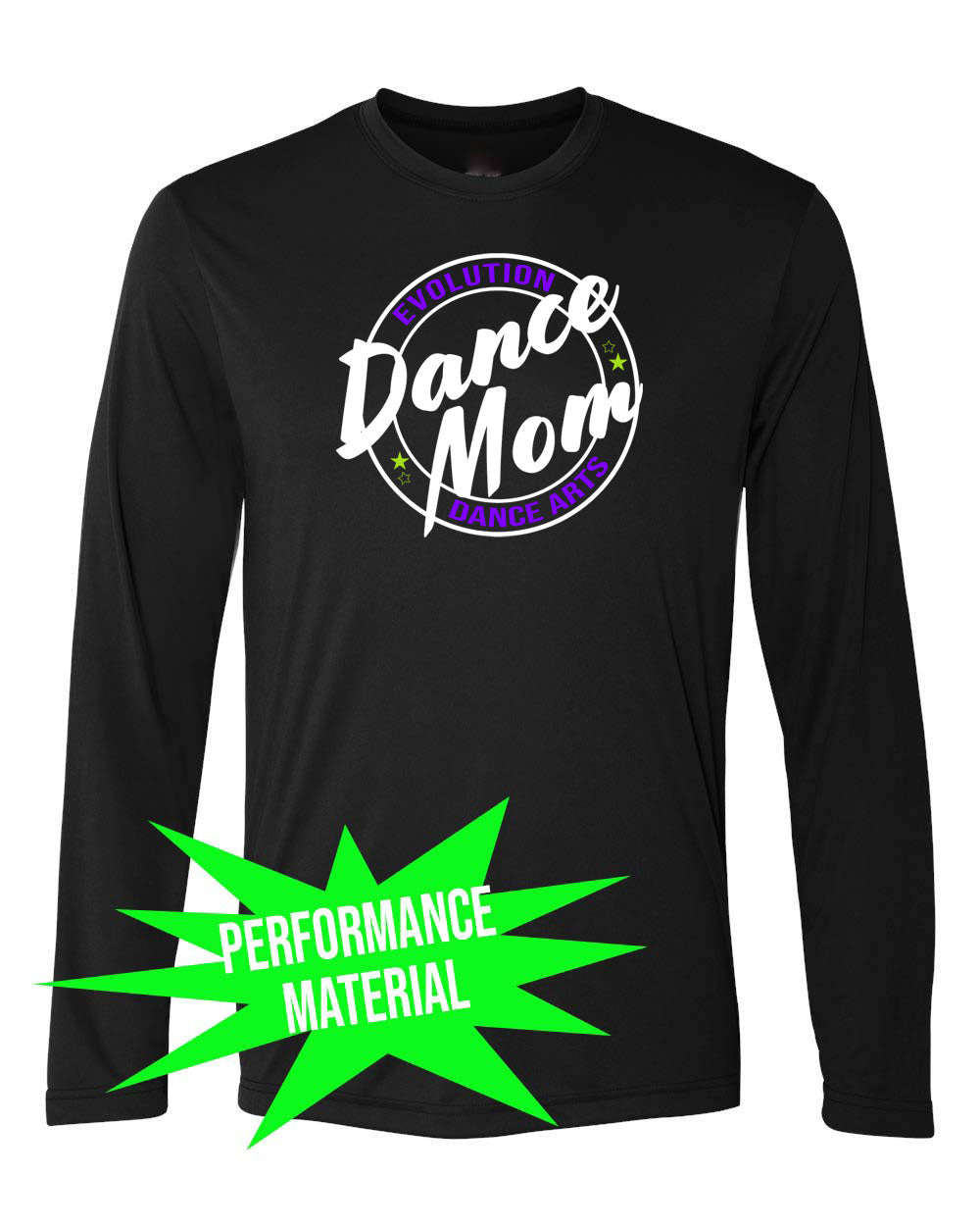 Evolution Dance Arts Performance Material Long Sleeve Shirt  Design 7