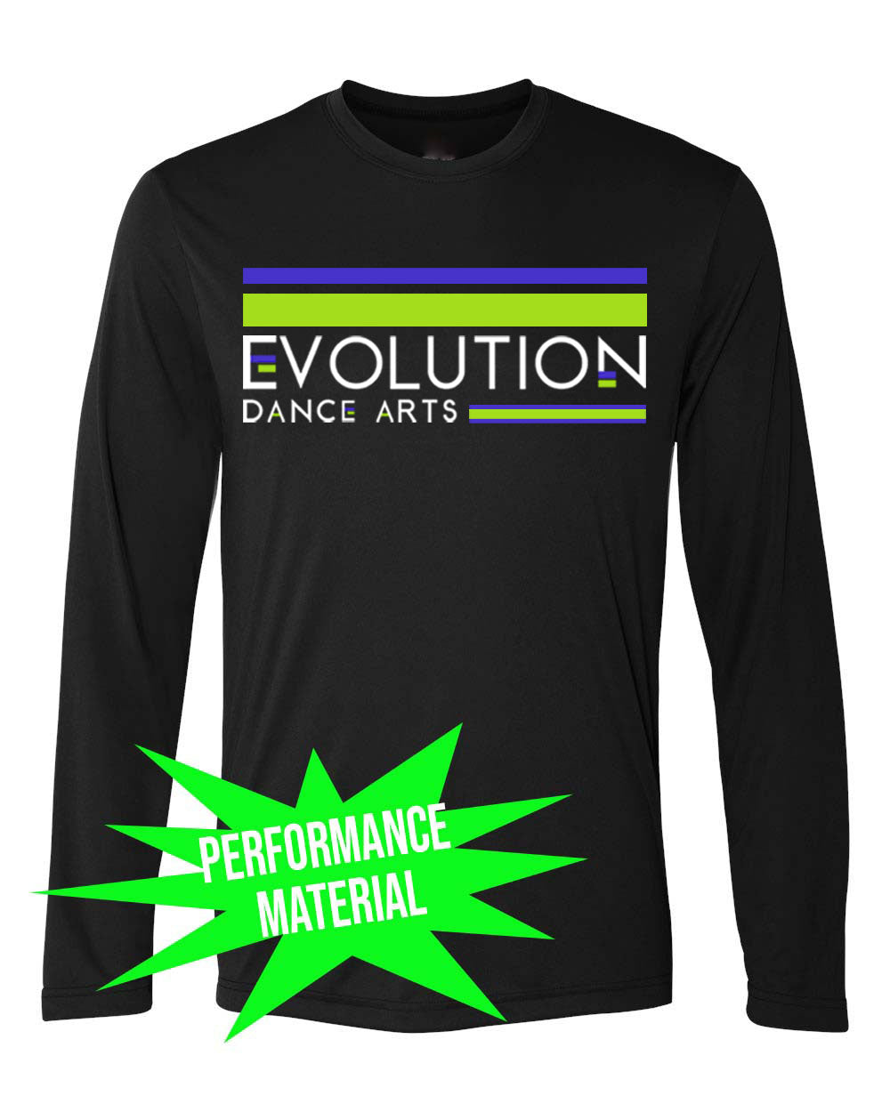 Evolution Dance Arts Performance Material Design 3 Long Sleeve Shirt