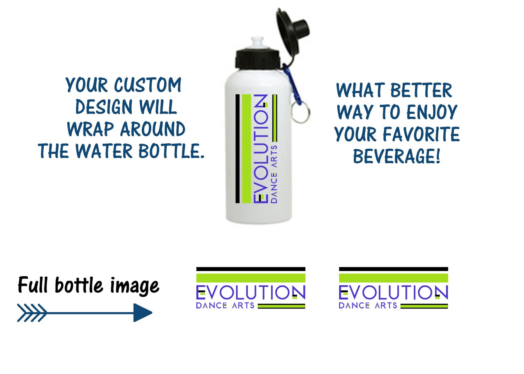 Evolution Dance Arts Design 3 Water Bottle