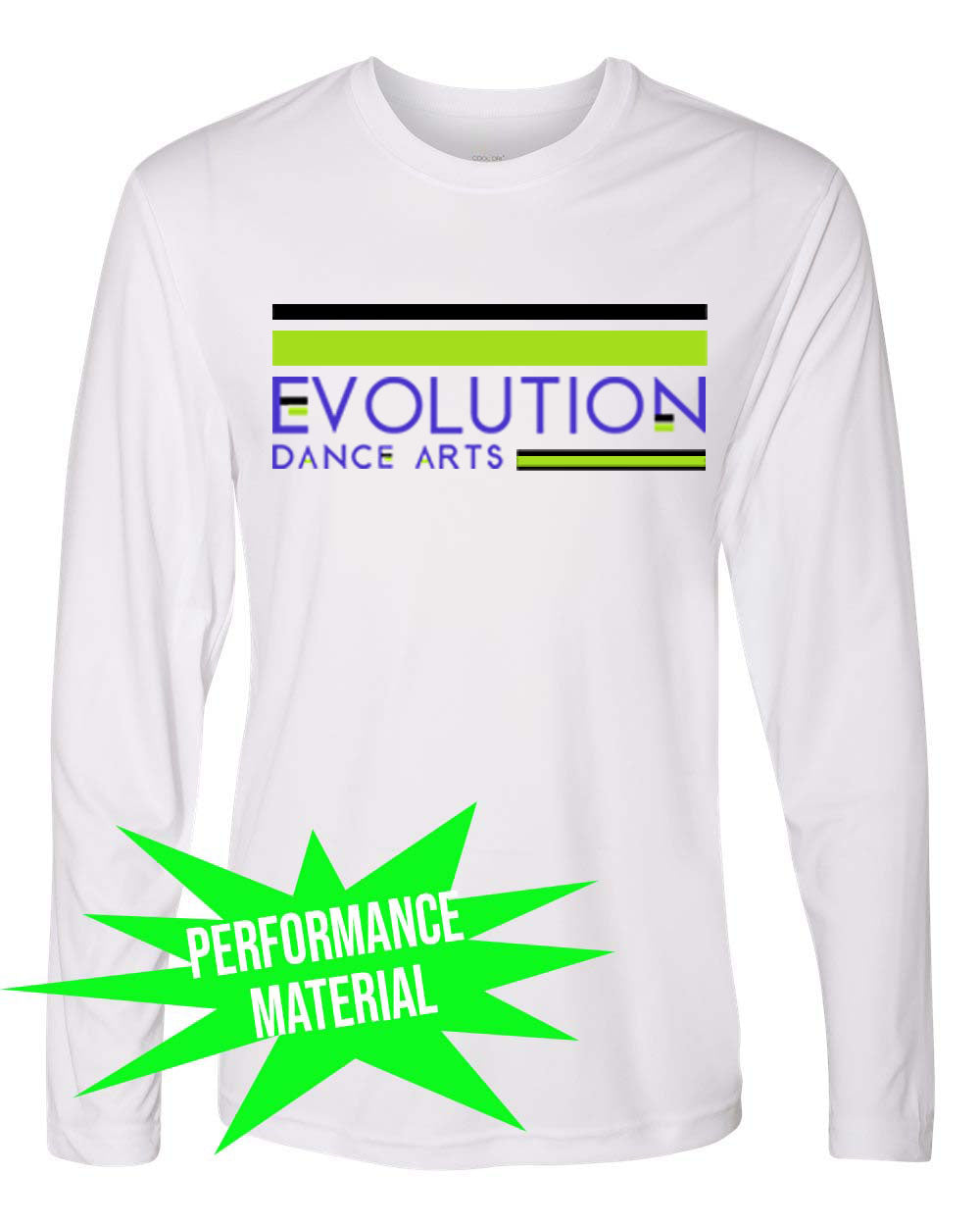 Evolution Dance Arts Performance Material Design 3 Long Sleeve Shirt