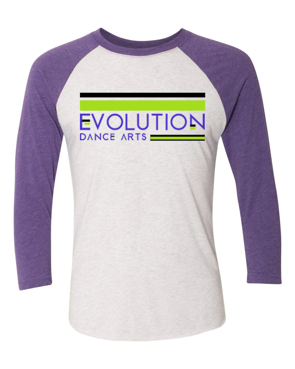 Evolution Dance Arts design 3 raglan shirt