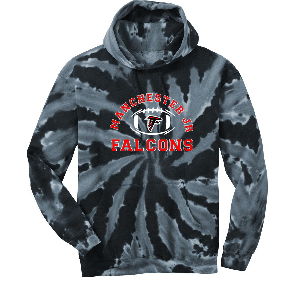 Falcons Football Tie-Dye Hooded Sweatshirt Design 1