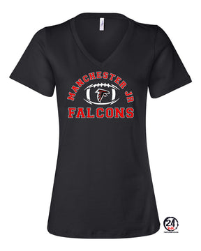Falcons Football V-neck T-Shirt Design 1
