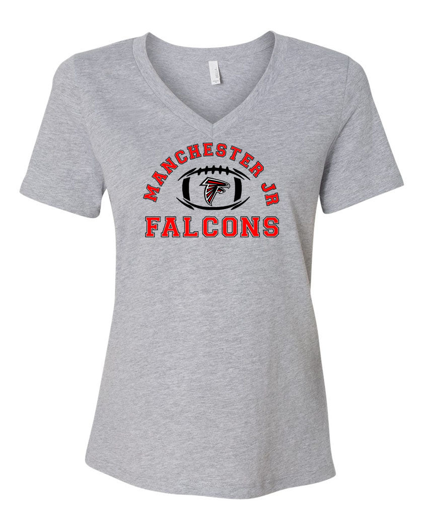 Falcons Football V-neck T-Shirt Design 1
