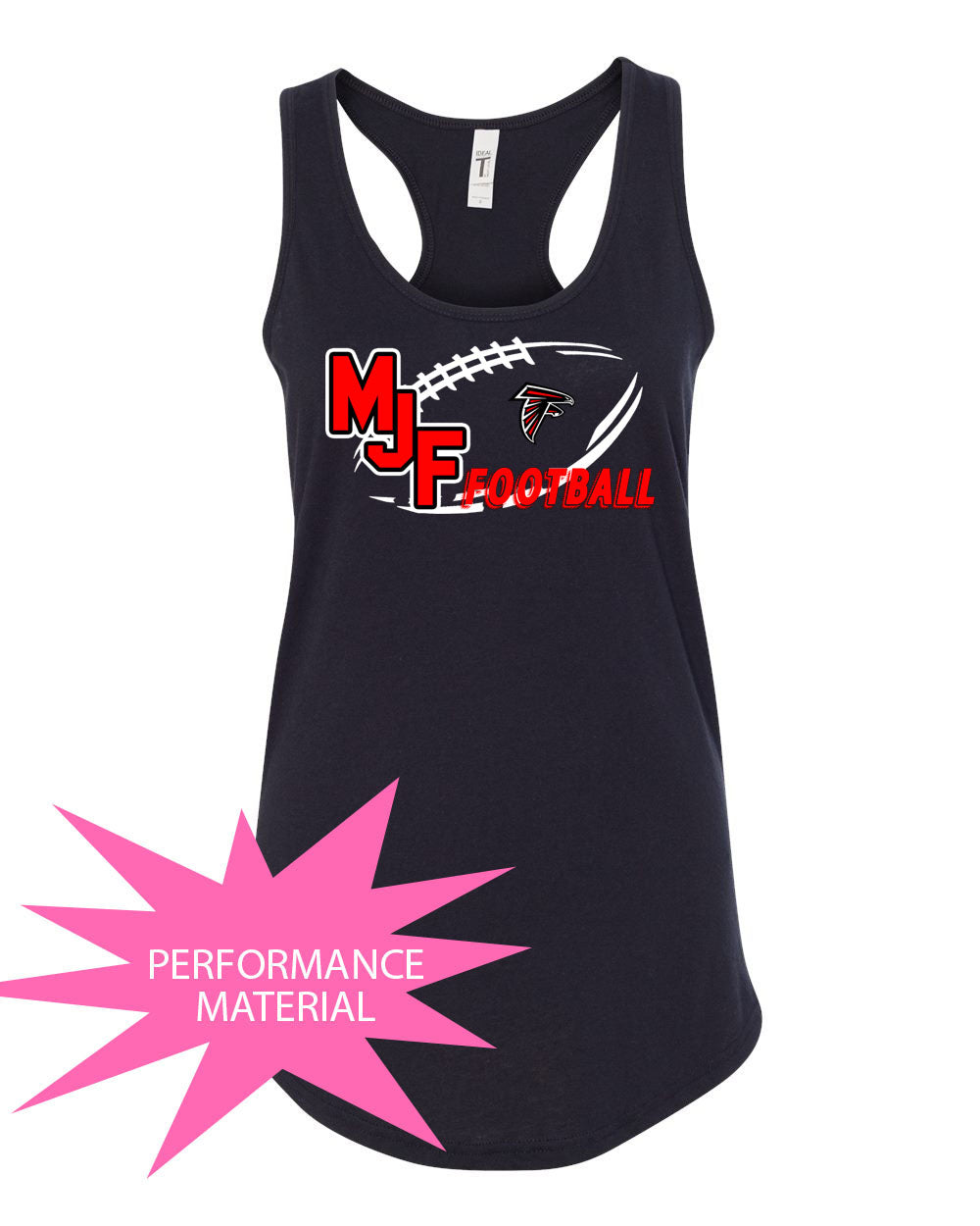 Falcons Football Performance Racerback Tank Top Design 2