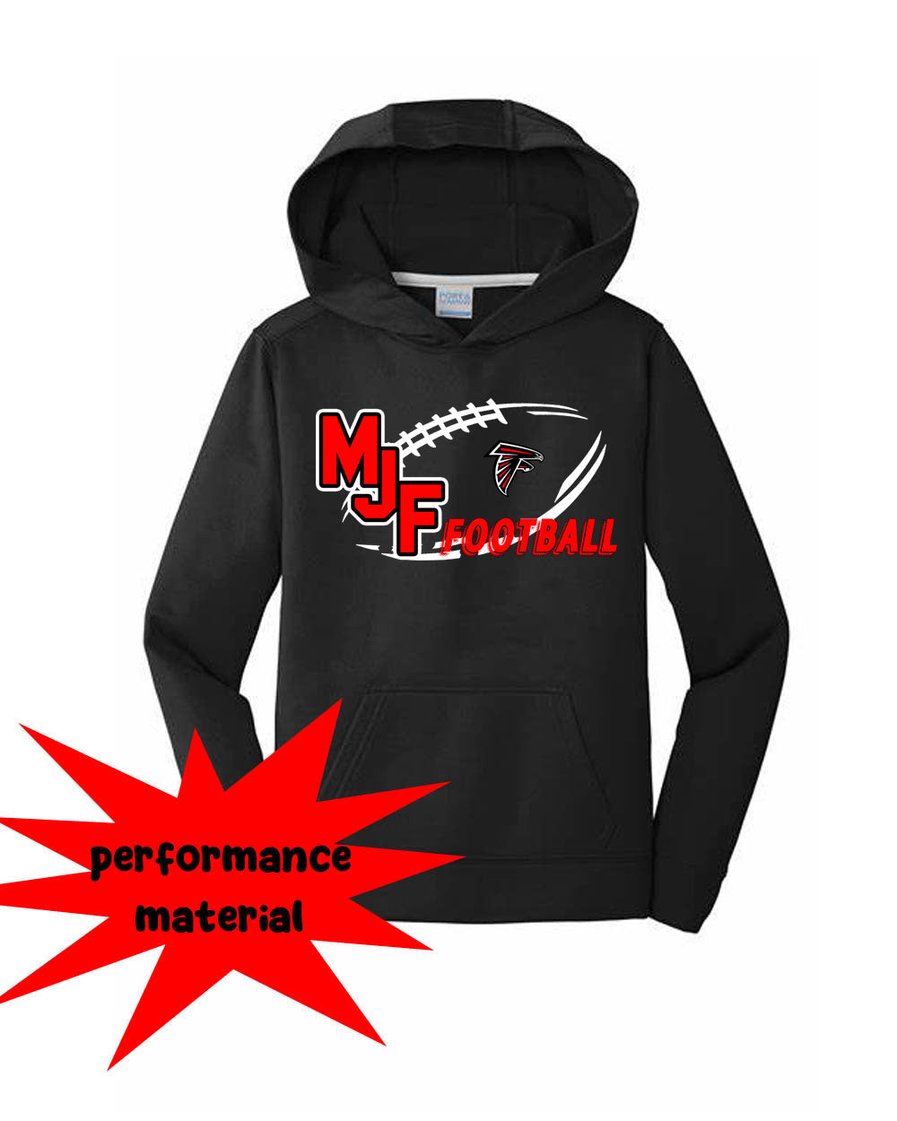 Falcons Football Performance Hooded Sweatshirt Design 2