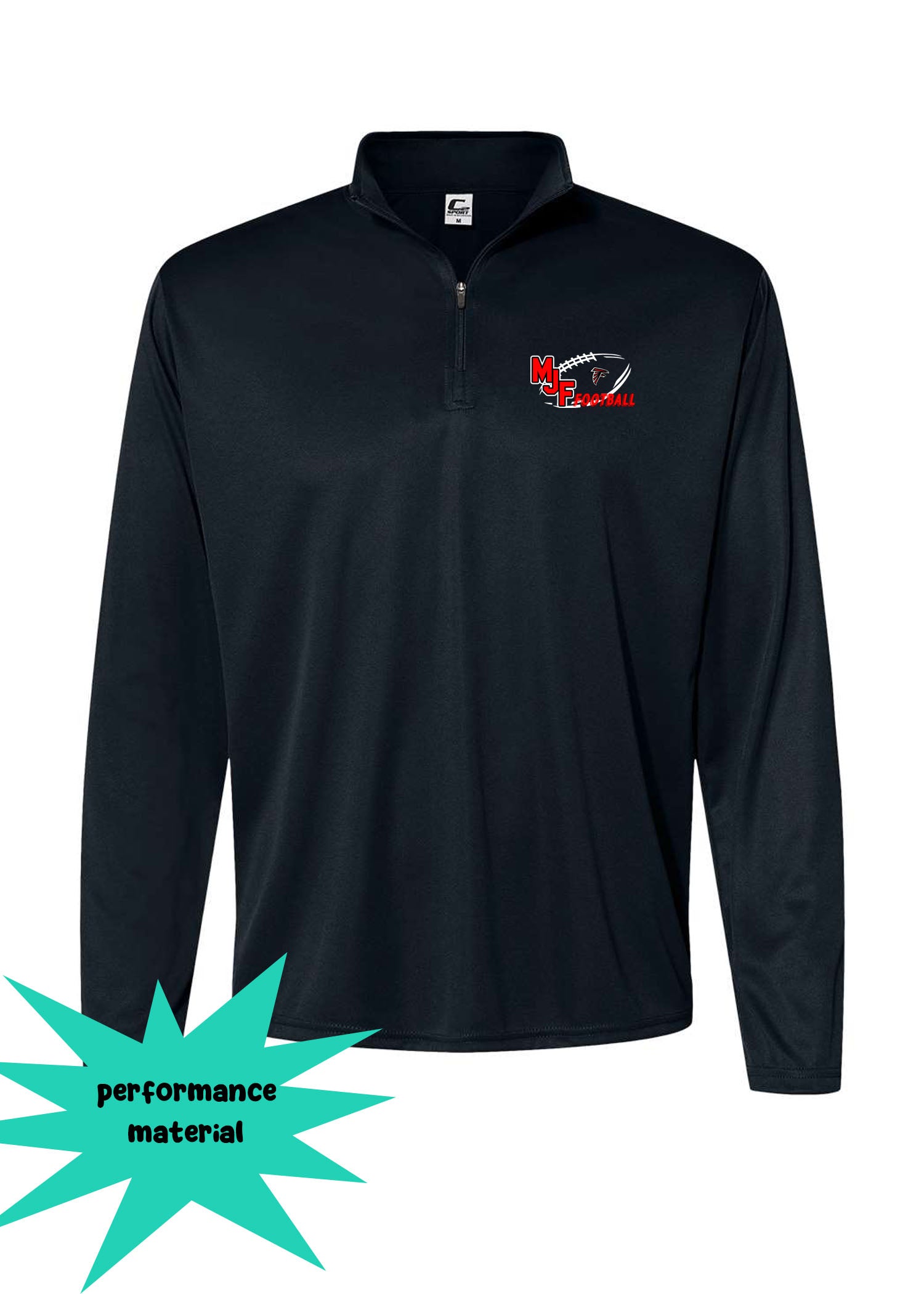 Falcons Football Quarter Zip Long Sleeve Design 2