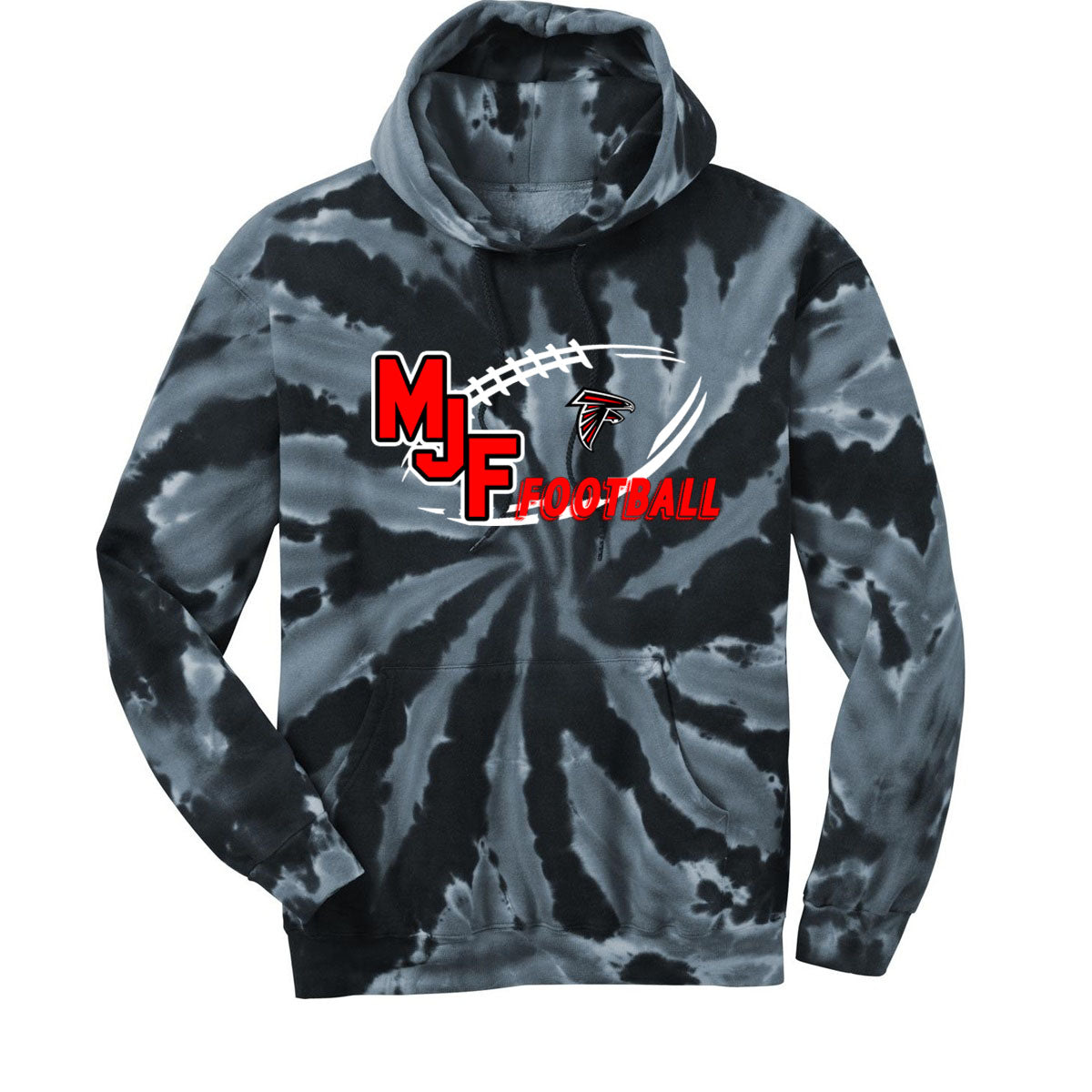Falcons Football Tie-Dye Hooded Sweatshirt Design 2