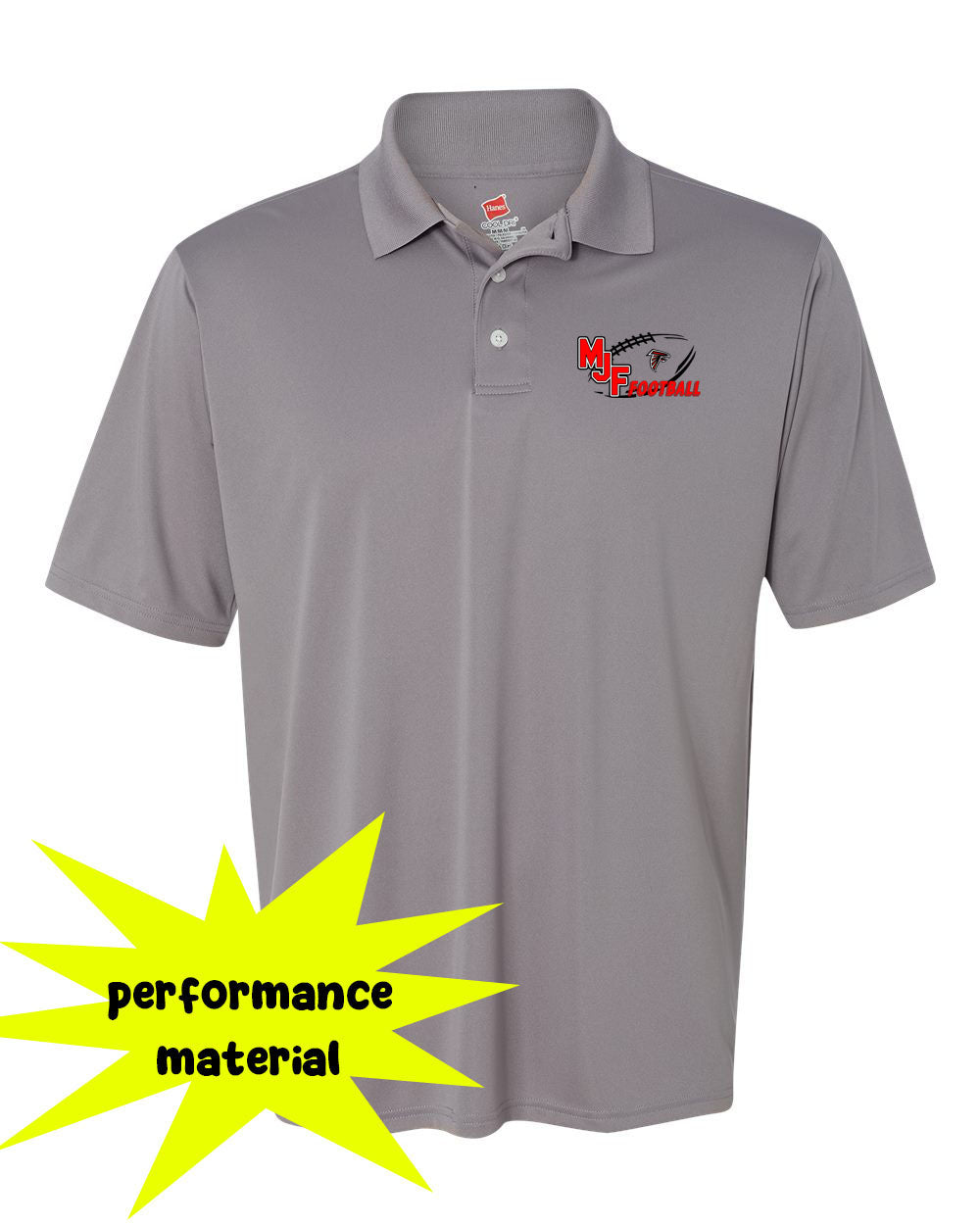Falcons Football Performance Material Polo T-Shirt Design 2