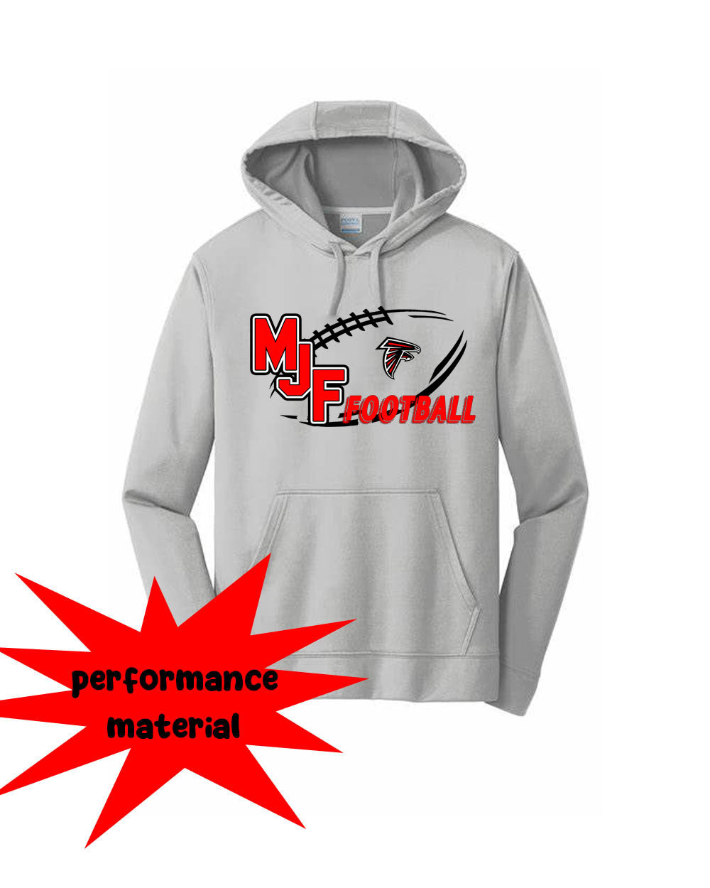 Falcons Football Performance Hooded Sweatshirt Design 2