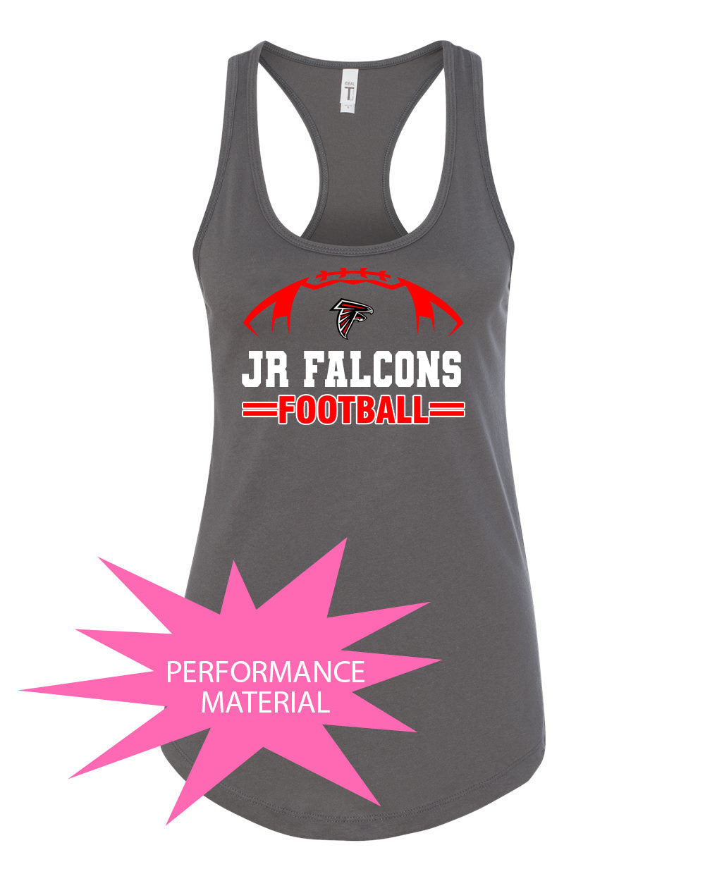 Falcons Football Performance Racerback Tank Top Design 3