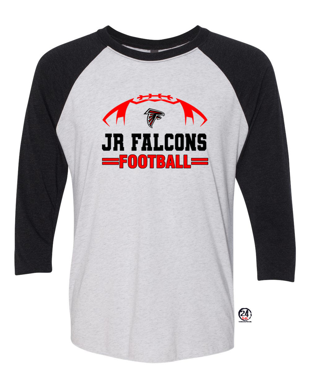 Falcons Football raglan shirt Design 3