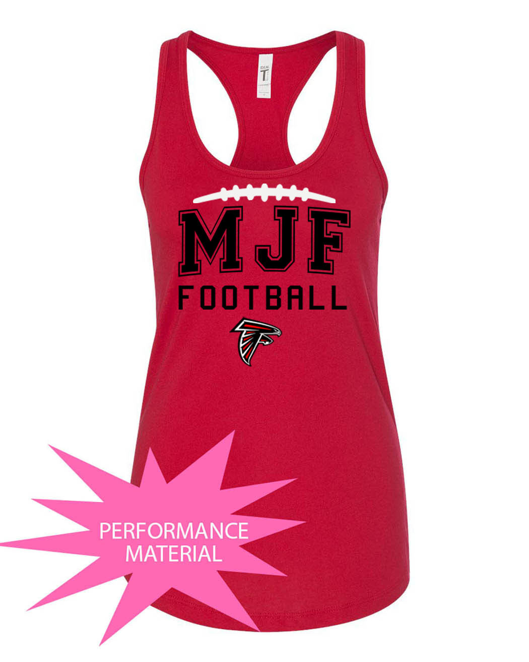 Falcons Football Performance Racerback Tank Top Design 4