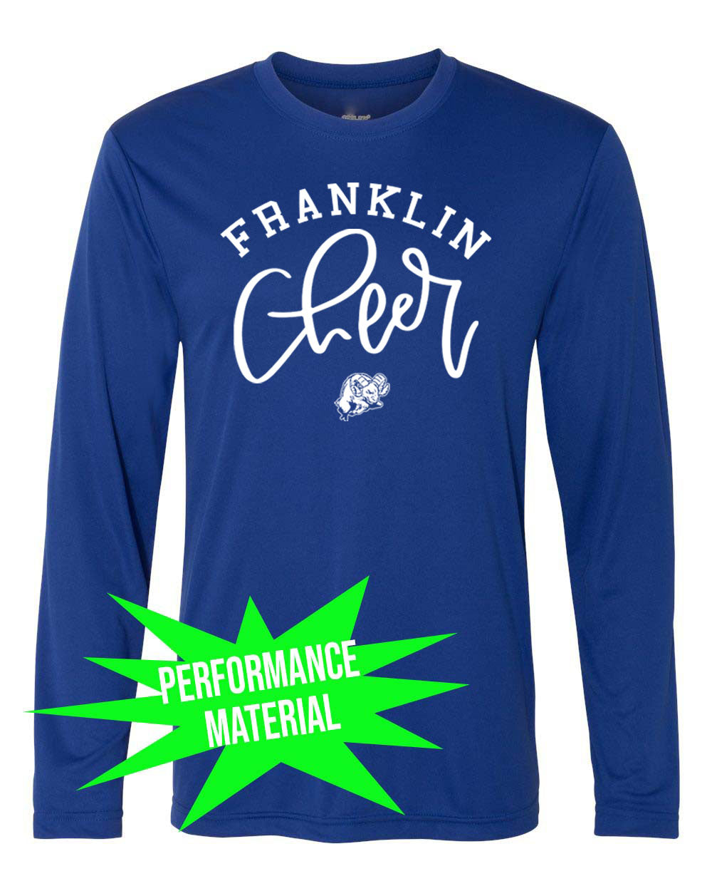 Franklin Cheer Performance Material Design 3 Long Sleeve Shirt
