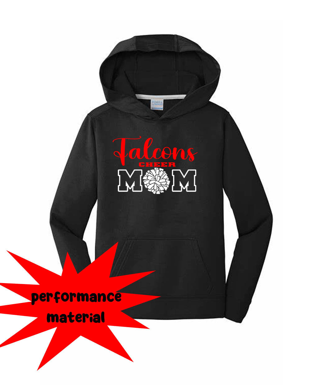 Falcons Cheer Performance Hooded Sweatshirt Design 1