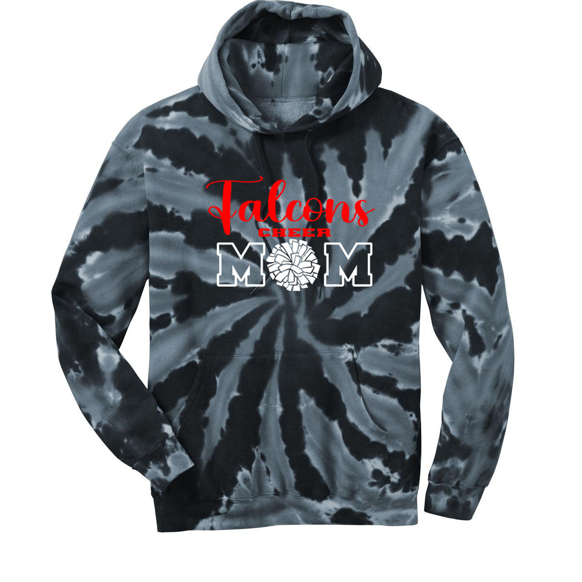 Falcons Cheer Tie-Dye Hooded Sweatshirt Design 1