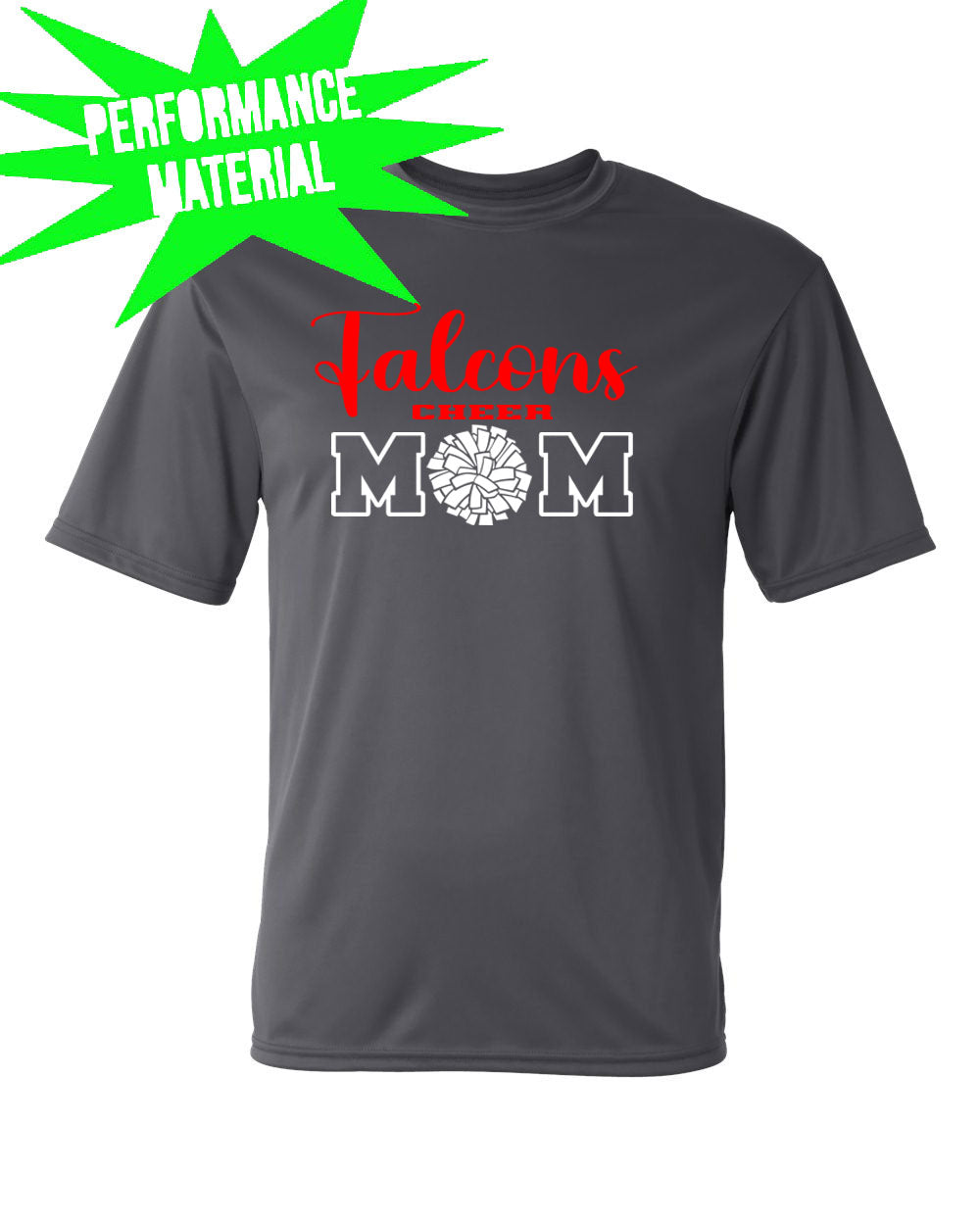 Falcons Cheer Performance Material T-Shirt Design 1