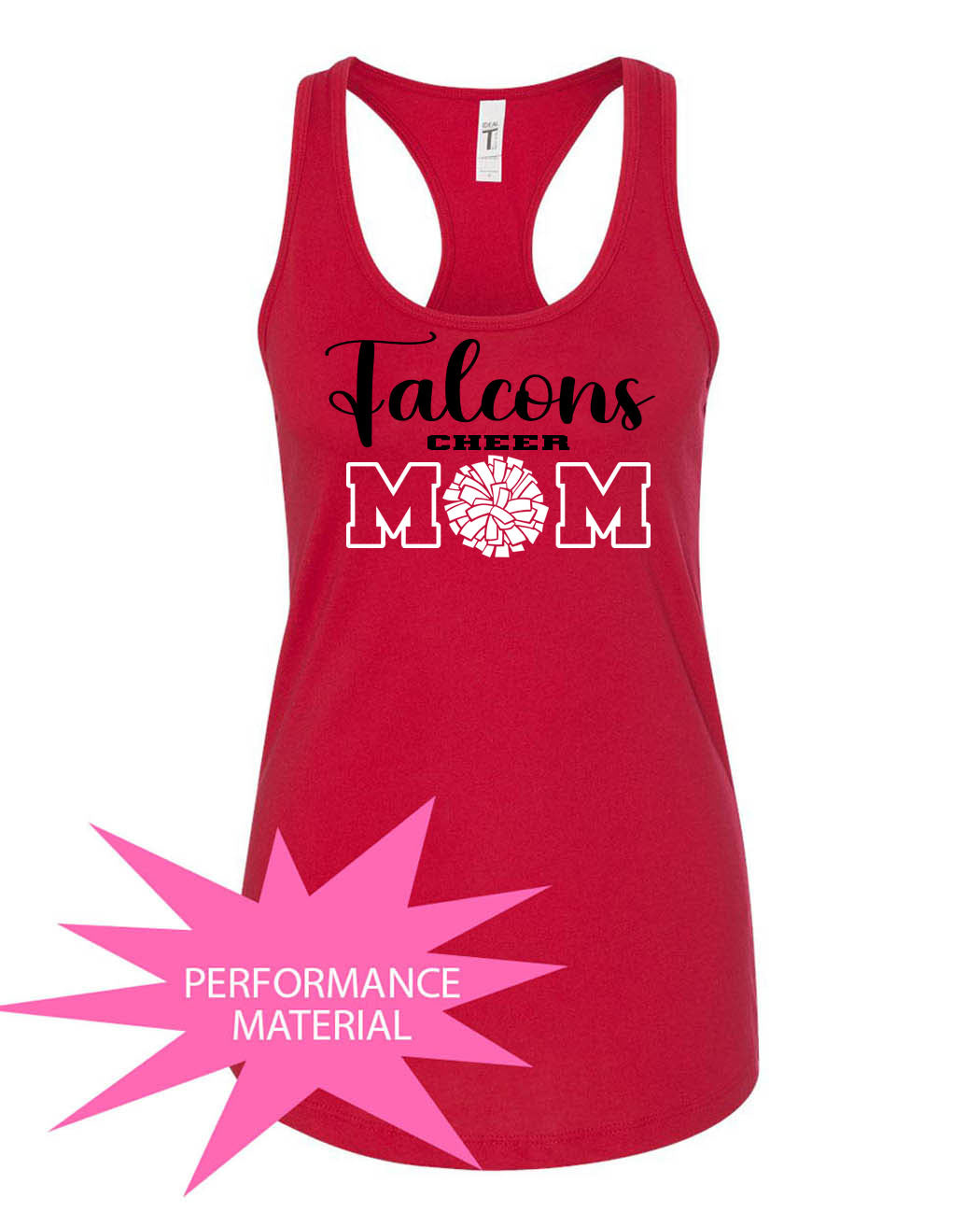 Falcons Cheer Performance Racerback Tank Top Design 1